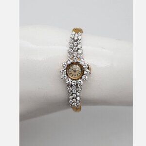 Vintage BLANCPAIN 3ct VS G Diamond Ladies 18k Yellow Gold Watch